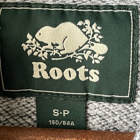 Roots salt and pepper grey pullover hoodie sweater size small - Picture 4 of 9